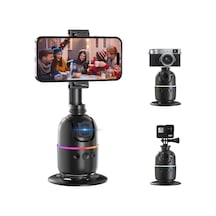 Ayrex Gimbal Otomatik İzleme Cihazı, 360 Derece Manevralı Otomatik Yüz Takipli, Rgb Işıklı Tasarım, Uzun Şarj Genel