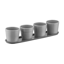 Kaktüs Saksı 4'lü Set Mint 0,12 4 Lt 295 65 65 Mm