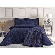 16 Parça Çeyiz Seti Gelin Seti Branch Lacivert Çok Renkli