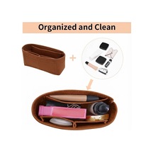 Kahverengi Keçe Çanta Düzenleyici Ve Ayarlanabilir Askı Seti / Mini Organizer - 16.5x8x5 Cm
