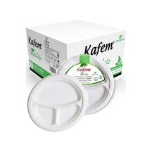 Kafem Ekolojik 3 Gözlü Karton Tabak 22 Cm 25 Li X 40 Paket Koli