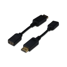 Assmann Ak-340408-001-s Displayport Dp Hdmi Adaptörü, Kablolu, Dp Erkek - Hdmi Tip A Dişi, 0.15 Me