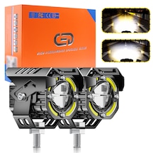 Led Motosiklet Ve Off Road Sis Farı Çakarlı Ultra Parlak 4 Modlu