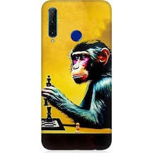 Huawei Honor 20 Lite Uyumlu Satranç Oynayan Maymun Desenli Silikon Kılıf