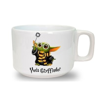 Yoda Gryffindor Baskılı Seramik Beyaz Kahve Kupası