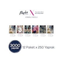 Papia Home Asmalı Havlu 12 Paket 3000 Yaprak