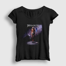 Presmono Kadın Extinction Megadeth T-shirt Siyah