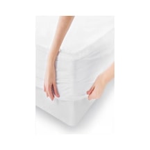 Bebesi Bebe Fitted Alez 70x120 Cm Pamuk Kumaş Sıvı Geçirmez Yatak Koruyucu Beyaz