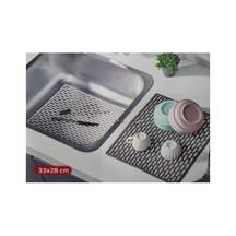 Seahome Dikdörtgen Silikon Lavabo Buzluk Matı 33x28 Cm Antrasit Renk 1 Adet Isglvb112 Çok Renkli
