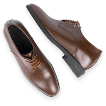 Aksesuarlı Kahverengi +7/+9 cm Boy Uzatan Gizli Topuklu Ayakkabı