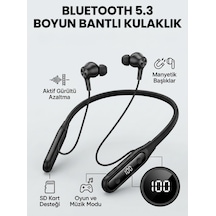 Ekranlı Ve Sd Kart Destekli Bluetooth 5.3 Boyun Bantlı Kulaklık Mh-hs6717-0797