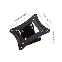 Meridiangoods 14-26 İnç Led Lcd Ekranlar İçin 100x100 Mm Vesa 30 Kg Demir Tv Askı Sistemi Siyah