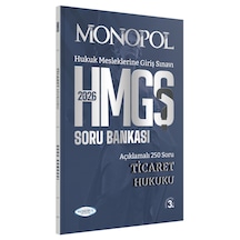 Hmgs Ticaret Hukuku Soru Bankası 3. Baskı Monopol Yayınları
