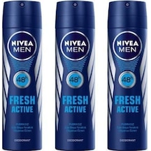 Men Deodorant Fresh Active 3 Adet X 150ml