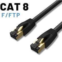 Irenıs 15 Metre Cat8 Kablo F/ftp Lszh Ethernet Kablosu, Siyah