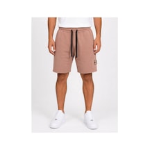 Hzr Wear Erkek Pamuklu Cepli Regular Fit Beli Bağcıklı Komando Cepli Şort Bej