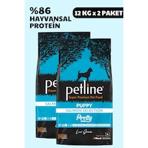 Petline Pretty Puppy Somonlu Yavru Kuru Köpek Maması Tüm Irklar İçin 2 x 12 KG