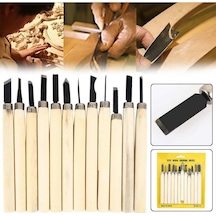 12 Parça Ahşap Oyma Set Ağaç Oyma Set Kalem Set Iskarpela