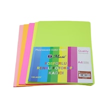 A4 Fosforlu Renkli A4 Fotokopi Kağıdı 100'lü - 1 Paket