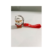 Audi Sport Silikon Ayıcık Anahtarlık Kırmızı Askılı Araba Anahtarlığı - 905684560