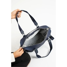 Just Polo Kadın Büyük Valiz Boy Ayarlanabilir Askılı Lüks El Ve Omuz Çantası Shopper Ebat: 33 X 40 Cm Lacivert