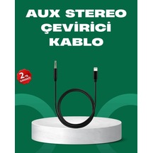 Lightning To 3. 5mm Aux Ses Dönüştürücü Kablo 1 Metre Stereo Uyumlu