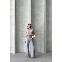 Kadın Basic Stil İkili Takım Gri