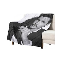 Flybuy 3d Baskılı Pedro Pascal Yumuşak Flanel Battaniye Xxs, Aile Ve Seyahat İçin Mükemmel Beyaz