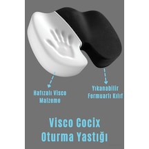 Visko Cocix Minder Oturma Minderi Basur Minderi Ortopedik Oturma Minderi Simidi Yastığı Beyaz