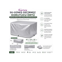 Su Ve Güneş Geçirmez Koruyucu Örtü 80x120x80 Cm Bahçe Masa Sandalye Mangal Barbekü Koruma Kılıfı Diğer