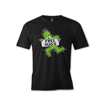 Free Hugs Siyah Erkek Tshirt