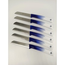 Solingen Marka Meyve Bıçağı 6'lı Set - Saks Mavisi
