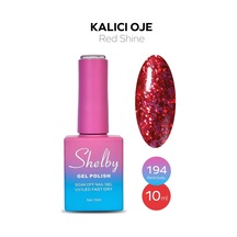 Shelby 10 Ml. A194 Işıltılı Kırmızı Kalıcı Oje
