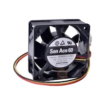 Sanyo Denki San Ace60 60x60x25mm 12v 0.47a Çift Bilyalı Fan-109r0612j401 3 Kablo Kare Fan
