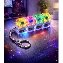 Işıklı Klavye Tuşu Switch Anahtarlık Keyboard Fidget Led Anahtarlık - 1 Adet
