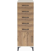 Arges Dolap 5 Çekmeceli Tek Kapaklı 44x30x134 Aytaşı-çam Aytaşı