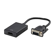 Px-1250 Vga To Hdmı Full Hd Görüntü Çevirici Aparat, Analog Erkek To Hdmi Dişi Aktif Dönüştürücü, Pc Laptop N