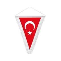 Saçaklı Türk Bayrağı Üçgen Saçaklı Türk Bayrağı 20x30