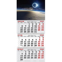 2026 Yılı Gemici Takvimi- Uzaydan Güneş Tutulması