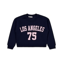 Civil Girls Los Angeles Baskılı 6-9 Yaş Sweatshirt Koyu Lacivert