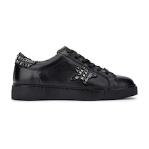 Tamer Tanca Kadın Hakiki Deri Siyah Deri Sneakers & Spor Ayakkabı 1056 He1065 Bn Ayk Sk24-25 Sıyah Dr Siyah