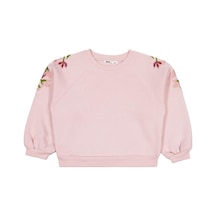 Civil Girls Omuzu Çiçek Nakışlı 6-9 Yaş Sweatshirt Açık Gülkurusu Civil Girls Omuzu Çiçek Nakışlı 6-9 Yaş Sweatshirt Açık Gülkurusu