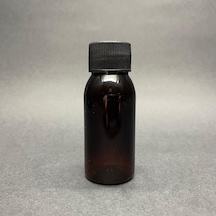 50 Cc Amber Sert Pet Şişe - Siyah Plastik Kapaklı- 50ml Kahveren