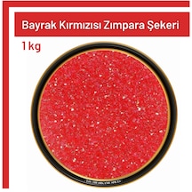 Tos Bayrak Kırmızısı Zımpara Şekeri Renkli Yenilebilir Şeker 1 KG