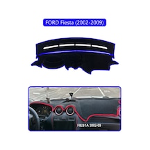 Ford Fiesta 2002-2009 Torpido Koruma Halısı Mavi Kenar