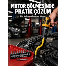 12 Parça Vidalama Uç Seti Akrobat Tasarım Dayanıklı Metal Yeni Nesil - Lisinya