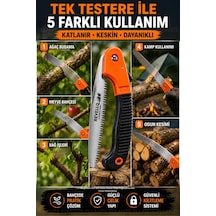Katlanır Bahçe Testeresi 180 Mm Profesyonel Budama Testeresi Kilitli Kamp Ve Ağaç Kesme Testeresi