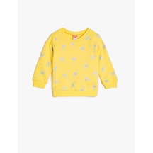 Koton Sim Detaylı Sweatshirt Sarı 0ymg19482ok