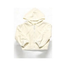 Kız Çocuk Kapüşonlu Peluş Hırka-14855 Ekru Kız Çocuk Kapüşonlu Peluş Hırka-14855 Ekru