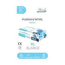 Nitril Mavi Pudrasız Muayene Eldiveni Xl - 1 Paket 100 Lü